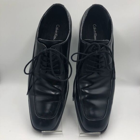 Calvin Klein Men's Elroy Black Lace Up Dress Oxfords Shoes Size 11 Square Toe - Picture 12 of 12